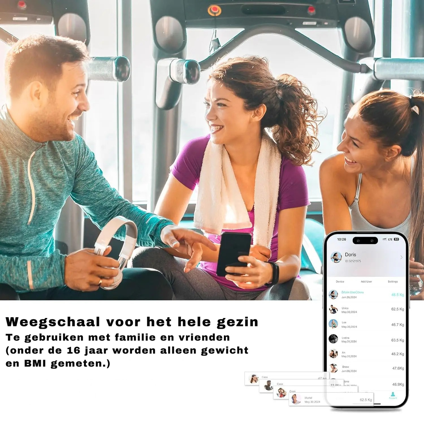 TITAN SCALE,Personenweegschaal met Lichaamsvetanalyse, Lichaamsvetweegschaal, Groot Display, Precisieweegschaal met Lichaamsvet en Spiermassa, Hartslag, BMI