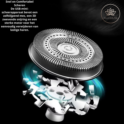 Glide Go Elektrisch mini scheerapparaat voor mannen, droog en nat scheerapparaat, LED digitaal display oplaadbaar auto scheerapparaat, thuis reis scheerapparaat