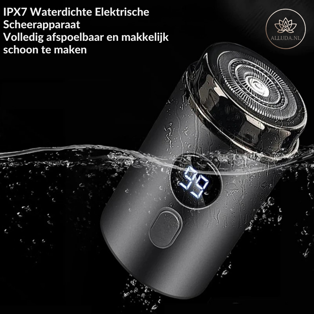 Glide Go Elektrisch mini scheerapparaat voor mannen, droog en nat scheerapparaat, LED digitaal display oplaadbaar auto scheerapparaat, thuis reis scheerapparaat