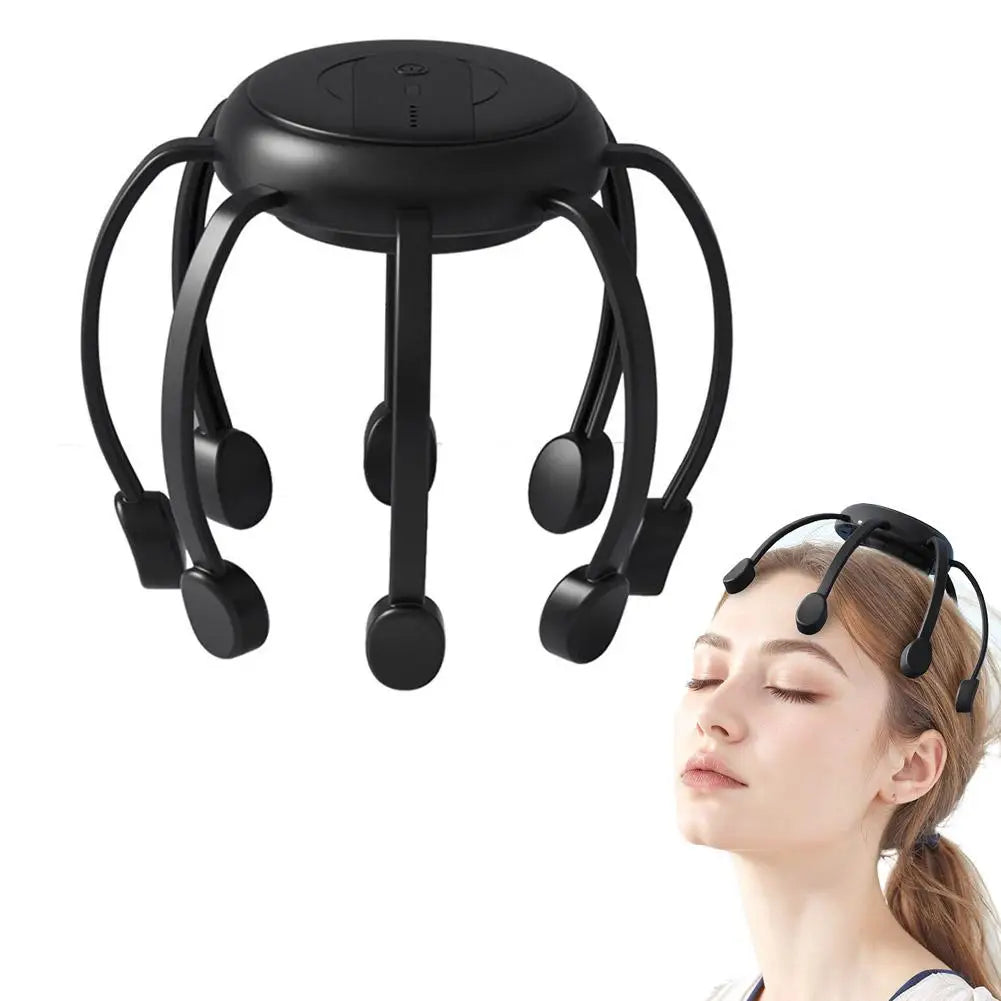 Elektrisch Octopus Hoofdmassage – 8 Massagepunten – Ontspanning & Stressverlichting – Draadloos