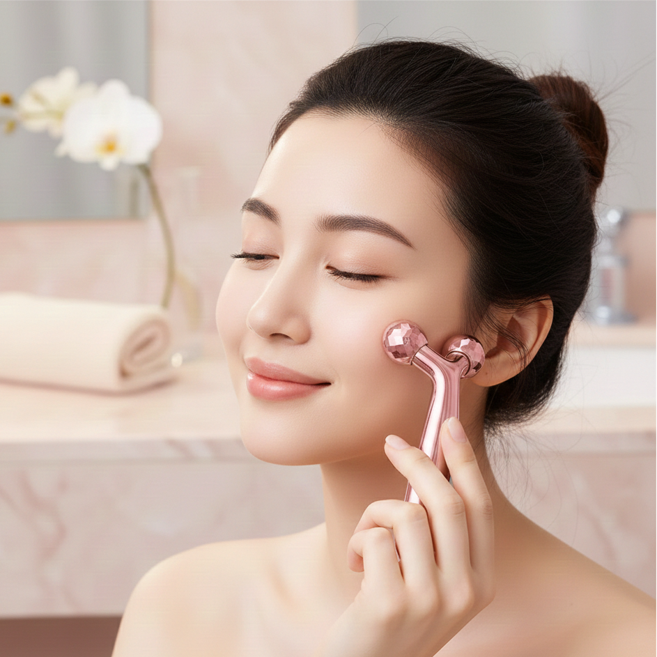 Vela 3D Y-Line Face Roller – 360° Roterende Gezichtsmassage voor een Natuurlijke Lift