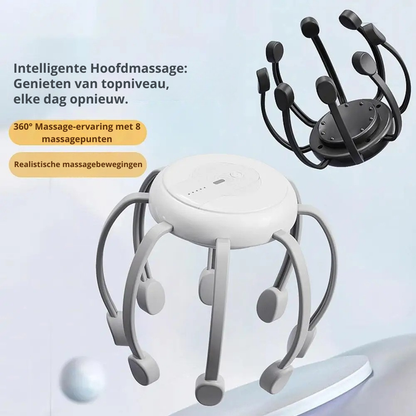 Elektrisch Octopus Hoofdmassage – 8 Massagepunten – Ontspanning & Stressverlichting – Draadloos