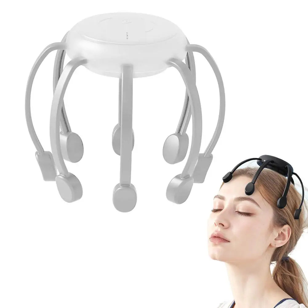 Elektrisch Octopus Hoofdmassage – 8 Massagepunten – Ontspanning & Stressverlichting – Draadloos