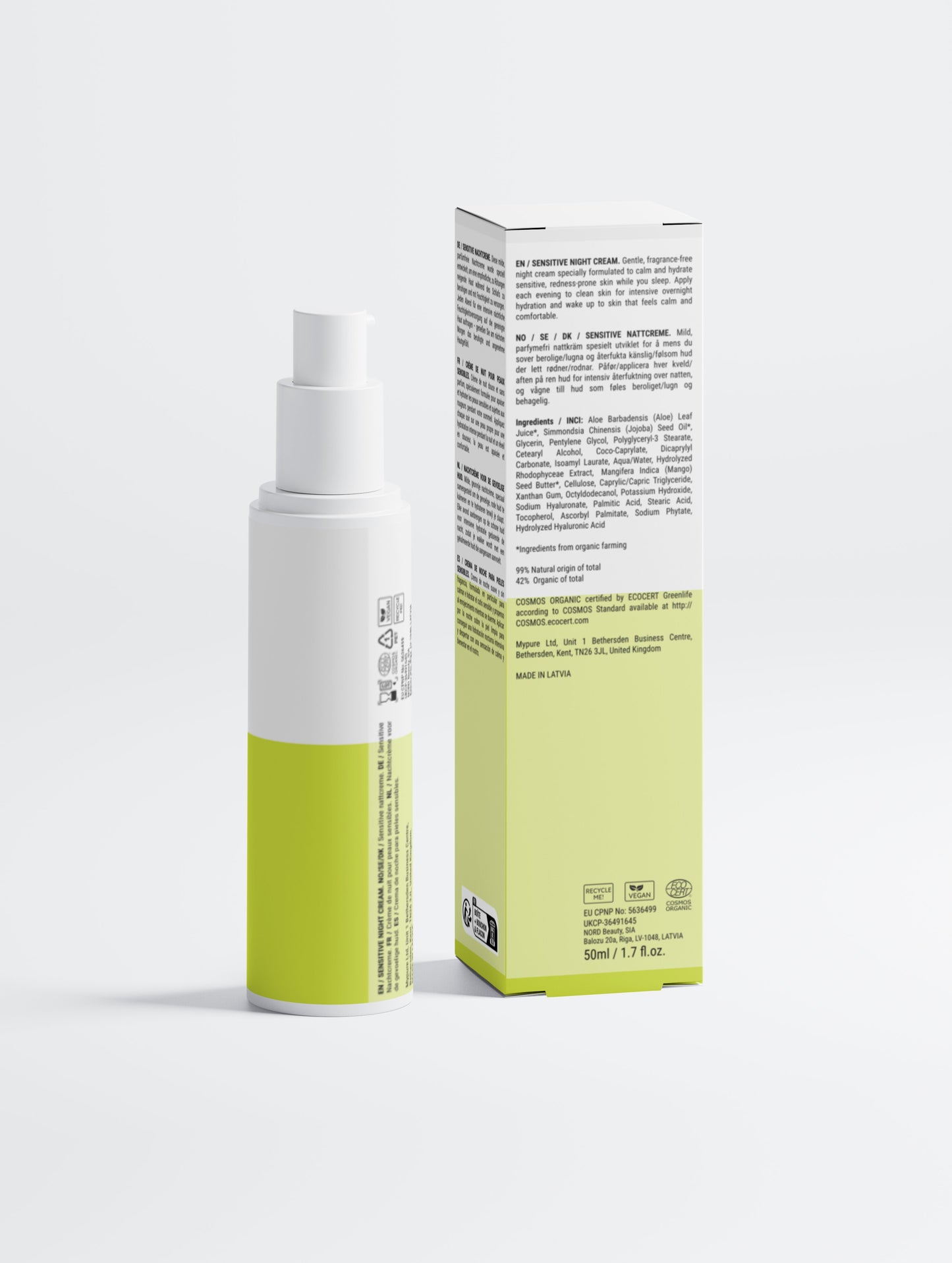 Sensitive Skin Overnight Cream, Fragrance-Free